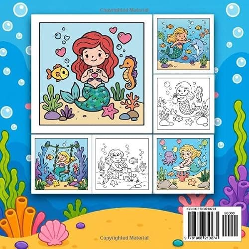 Molly Mermaid's Ocean Friends: Bold and Easy Coloring Book thumbnail 2