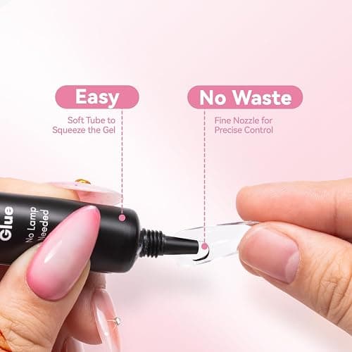 Makartt New Super Strong Semi Solid Nail Glue, Upgraded Hema-Free Nail Glue for Press On Nails, No UV/Led Lamp Needed, Quick Drying 20s, Fake Tips Adhesion, Nail Glues DIY Home Salon Manicure 10ml thumbnail 7