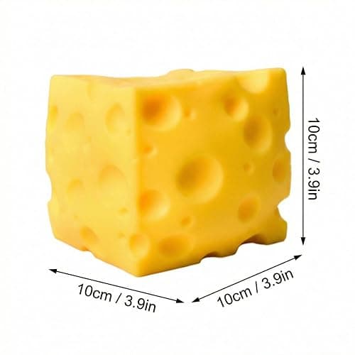 Jumbo Squishy Cheese Block, Giant Slow Rising Cheese Squishy Cube, Rebound Shapeable Squeeze Ball, Sensory Fidget Toys for Adults Stress Relief thumbnail 3