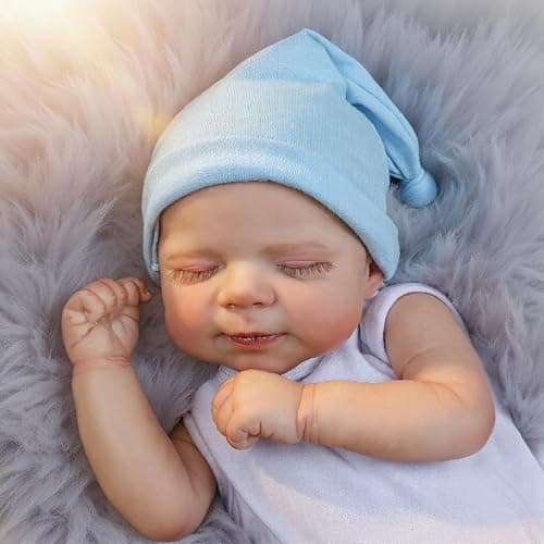 CHAREX Realistic Reborn Baby Dolls Boy - 18 Inch Newborn Sleeping Baby Dolls, Lifelike Reborn Baby Dolls with Weighted Soft Cloth Body Birthday Gift Toy for Age 3+ thumbnail 7