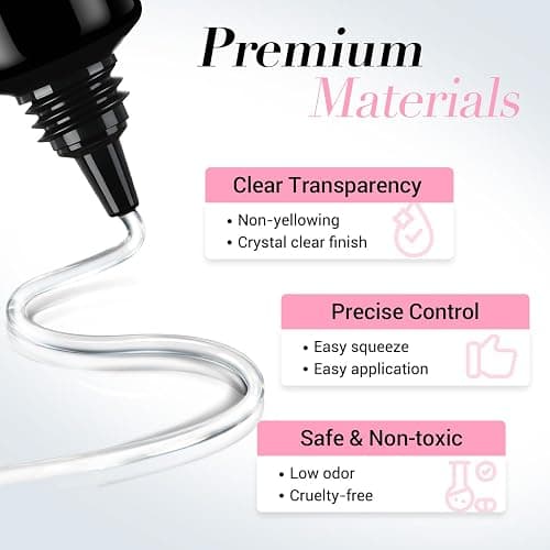 AZUREBEAUTY 3D Gel Nail Art, 15g Sculpting Gel for Nail Art, Molding, Clear | Rhinestones Glue for Gems Decoration Charms and Nail Design, Carving and Drawing, No Wipe, U V Light Required, DIY Salon Home thumbnail 7