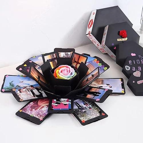 Explosion Box Creativo DIY Album Scatola a Sorpresa Scatola Foto Regalo per Anniversario, San Valentino,Compleanno, Matrimoni thumbnail 4