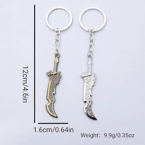 PYNASA 2Pcs Game Val Knife Keychains for Women Men,Game Weapon Val Knife Karambit Charms Keychains Cosplay Accessories Gifts thumbnail 3