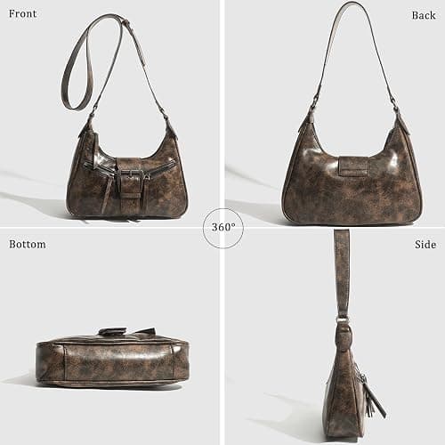 Women's Y2K Purse Shoulder Bag Top Handle Handbag Small Punk Hobo Clutch Purses Bags Trendy Trendy Leather Buckle Punk Purses thumbnail 3