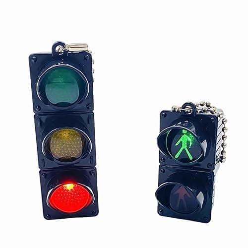 sunaeset novelty car keychain for bag, funny unique cool stoplight key chain accessories for men women, purse charms for handbags, fun small gifts for men ideas - Image 1