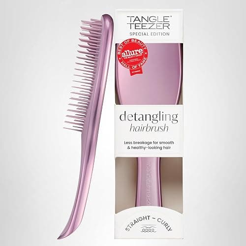 Tangle Teezer Chrome Ultimate Detangler Brush for Wet & Dry Hair, Eliminates Knots & Reduces Breakage for Straight to Curly Hair Types, Mauve thumbnail 9