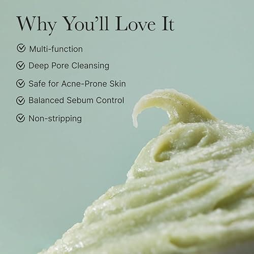 Arencia Korean Rice Mochi Face Cleanser - Face Mask, Foaming Cleanser, Gentle Scrub All in One - Deep Cleansing, Moisturizing, Pore Minimizing, Removing Blackhead- with Rice Water & Green Tea, Mugwort thumbnail 4