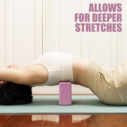 Septo 2 Pcs Yoga Blocks, 9x6x3 Inch Foam Blocks for Pilates | High density EVA foam Yoga Props lightweight non-slip surface for meditation stretching balance training thumbnail 7