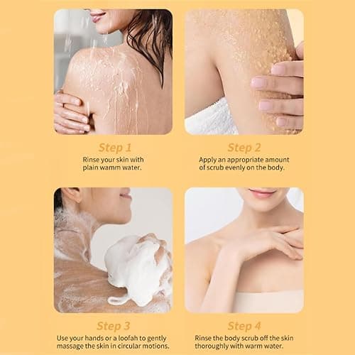Yipane Turmeric Glow Salt Scrub, Moisturizing Body, Face & Feet Exfoliant thumbnail 4