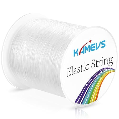 KAMEVS Crystal Elastic Cord, Clear Elastic String for Bracelets, Beading, Necklaces, Jewelry Making, 1mm Stretchy String Suitable for Various Types and Sizes of Beads - Image 1
