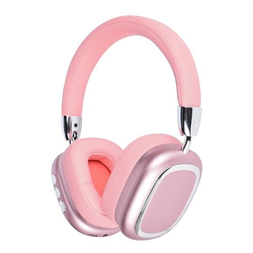 New Wireless Headset, Hifi Clear Call, Comfortable Fit With Head, Foldable, Rotatable, Stretchable. Compatible with Mobile Phones, Computers, MP3 and Other Devices. Wireless Headphones (Pink) - Image 1