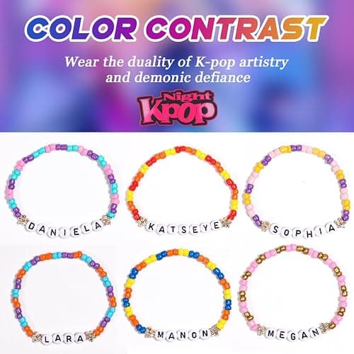 AICaes for Katseye Merch Friendship Bracelets Inspired by KATSEYE Concert Merch Stackable Stretch K-pop Beaded Bracelets Unique Merchandise Jewelry Gifts for Fans Women Men thumbnail 6
