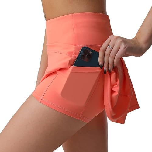 Husnainna High Waisted Pleated Tennis Skirt with Pockets Athletic Golf Skorts for Women Casual Workout Built-in Shorts thumbnail 3