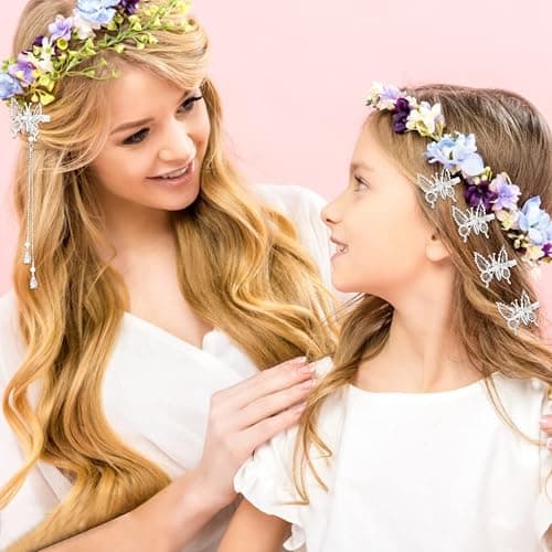 Silver Butterfly Hair Clips thumbnail 4