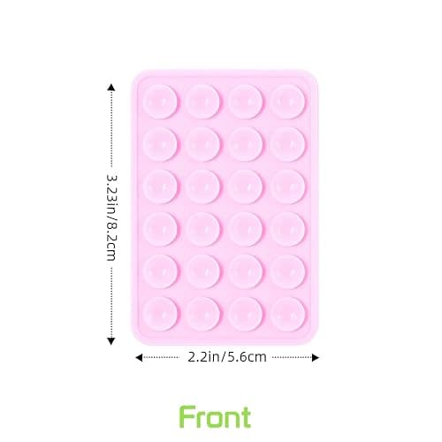 Zielfer Silicone Suction Cup Phone Case Holder, Non-Slip Suction Cup Mount for Selfies and TikTok, Car Phone Holder, Mirror Mount and Accessories, 5 Pieces thumbnail 2