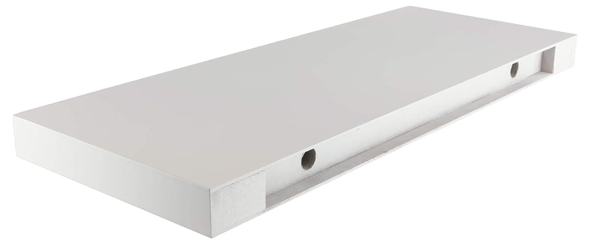Kiera Grace Stockholm Aberg LED Light Floating Shelf, Modern Wall Shelves with Touch-Activated Lights, Ideal for Home Decor, 24", White, Pack of 1 thumbnail 3
