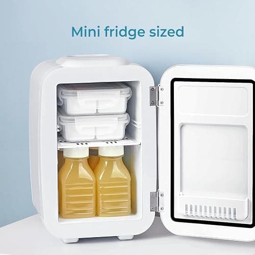 carrotez 2 Compartment Small Snack Containers, Mini Snack Containers for Mini Fridge, Small Divided Food Storage Containers, Airtight Lids, Reusable, 1.1 cup, 2 PACK thumbnail 2