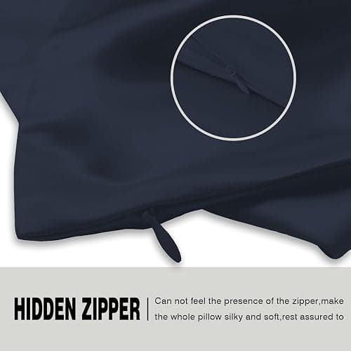 Silk Pillowcase for Hair and Skin,Soft,Breathable and Sliky 100% Silk Pillowcases King Set of 2,Both Sides Natural Mulberry Silk Pillow Cases with Hidden Zipper(King Size 20"X 36",2pcs) thumbnail 4