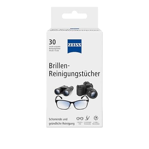 ZEISS Brillen-Reinigungstücher mit Alkohol 30 Stück zur schonenden & gründlichen Reinigung Ihrer Brillengläser - jedes Tuch einzeln verpackt - ideal für unterwegs oder auf Reisen - Image 1