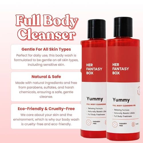 Her Fantasy Box Yummy & Refresh pH Balancing Shower Gel | Two Pack Wash | Gentle, Moisturizing & Nourishing Feminine Hygiene Duo for Daily Freshness, Odor Control & Skin Care (8 oz Each) thumbnail 4