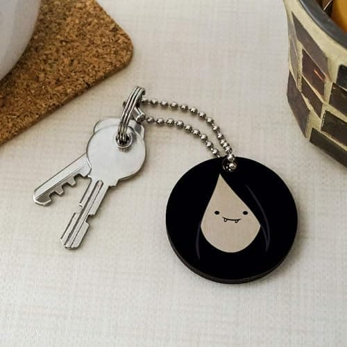 GRAPHICS & MORE Adventure Time Marceline Head Wood Wooden Round Keychain Key Chain Ring thumbnail 2