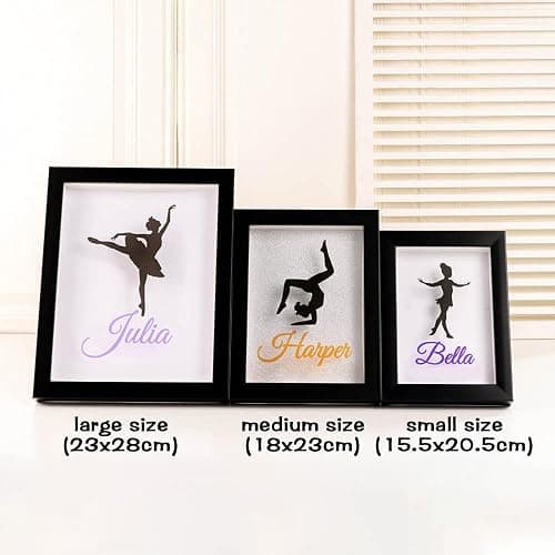 Getname Necklace Custom Shadow Box Dance Shadowbox - Competition Pin Shadow Box - Dancer Frame Dancer Decor - Personalized Dance Pin Display Case Recital Gift thumbnail 4