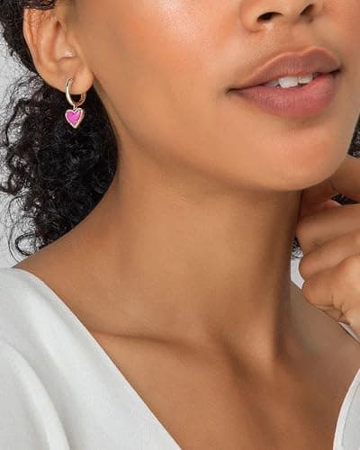Kendra Scott Ari Heart Huggie Earrings for Women, Fashion Jewelry thumbnail 3