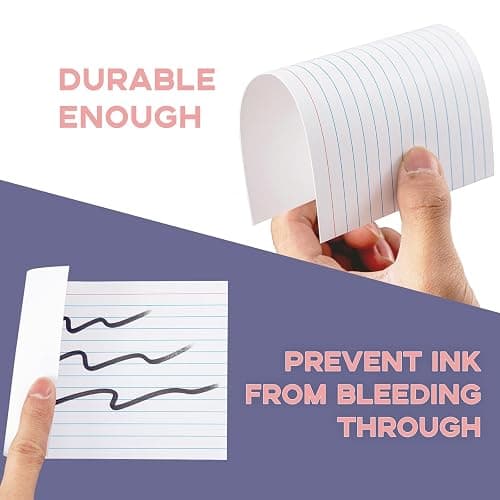 300 PCS White Index Cards 4x6 Single Sided Ruled Goefun | White Lined Note Cards 4 x 6 Flashcards for Studying, Note Taking and To Do List thumbnail 4