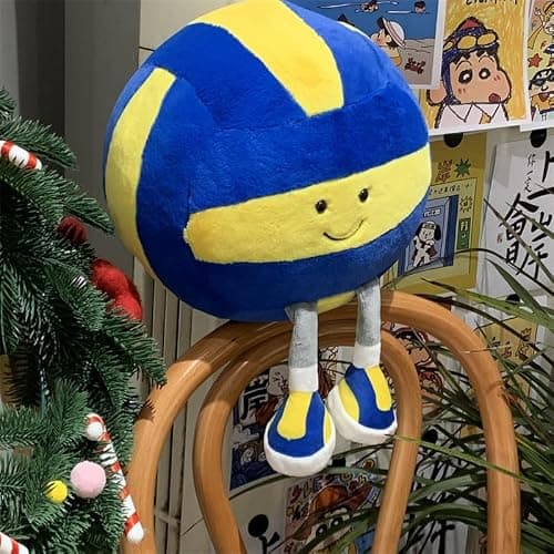 XIGUI 13 inch Soft Sports Pillow - Funny Volleyball Stuffed Plush Gifts for Boys and Girls, Cute Volleyball Room Decor thumbnail 5