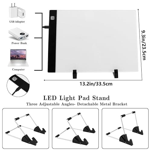 Ratukall 183PCS A4 Diamond Painting Light Pad Kit, Light Board for Diamond Painting Accessories, Tracing Light Box with 5D Painting Tools Set for Full Drill & Partial Drill Art thumbnail 2