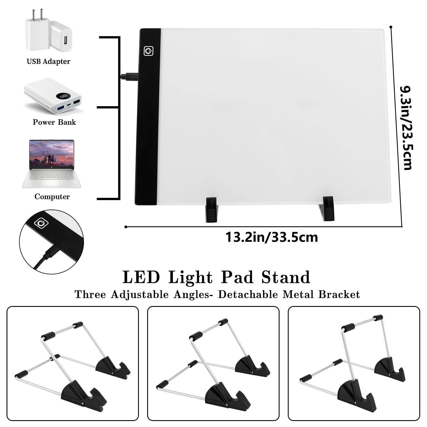 Ratukall 183PCS A4 Diamond Painting Light Pad Kit, Light Board For Diamond Painting Accessories, Tracing Light Box thumbnail 2