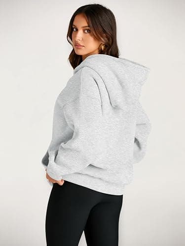 EFAN Women's Oversized Fleece Hoodie, Cozy Plush Pullover Sweatshirt with Pocket thumbnail 4