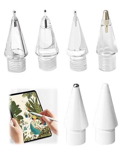 6 Pointes de Rechange pour Apple Pencil Embouts de Rechange Haute Sensibilité (2B/2H/3.0/Élastique/Bille Métallique/Balle) pour Apple Pencil Pro/1ère/2ème Génération avec Boîte de Range thumbnail 7