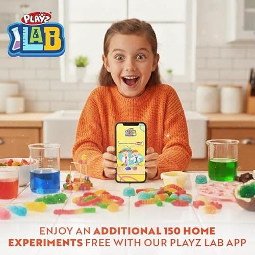 Playz Edible Candy Making Science Kit for Kids Ages 8-12 Years Old - Food Science Chemistry Kid Science Kit with 40 Experiments to Make Your Own Chocolates, Educational Science Kits for Boy & Girls thumbnail 2