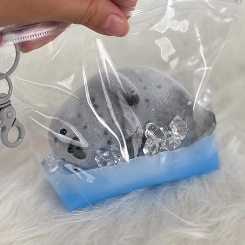 Taba Squishy Kit Seal Silicone Mold 4''+Liquid Gel+Flocking Cute Animal Maker Set thumbnail 7