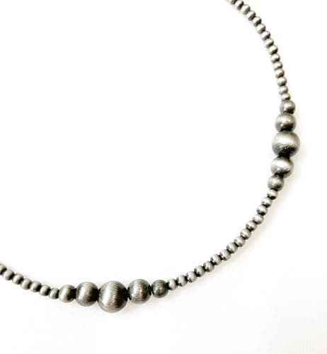 Western Style Navajo Pearl Bead Chain Chocker Necklace thumbnail 5