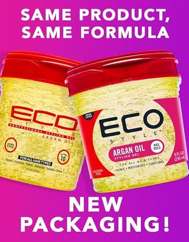 Eco Style Moroccan Argan Oil Styling Gel - Promotes Healthy Hair - Nourishes And Repairs - Delivers Long Lasting Shine - Provides Maximum Hold and Helps Tame Frizz - Ideal For All Hair - 8 oz thumbnail 2