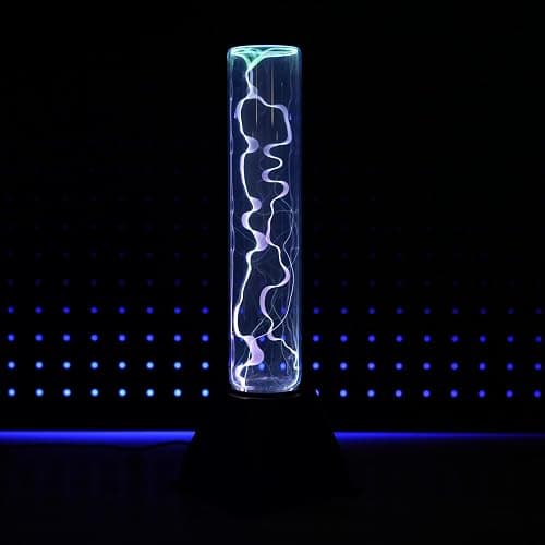 PUXTIW 12 inch Plasma Tube，Fancy Club Decor and Science Education Gifts，Plasma Ball Sensor Lighting Plate with Music,Voice and Touch Response(Clean and Transparent lamp Tube) thumbnail 2