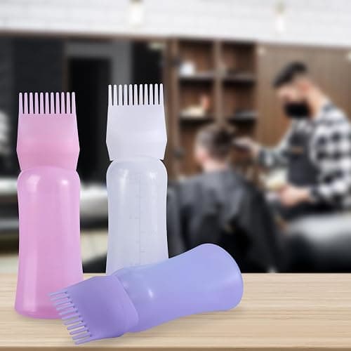 Root Comb Applicator Bottle 6 Ounce Hair Oil Applicator for Hair Dye, Hair Oiler Comb Bottle with Graduated Scale thumbnail 2