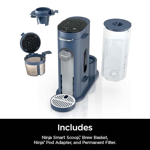 Ninja Pods & Grounds Single-Serve Coffee Maker, K-Cup Pod Compatible, 56-oz. Reservoir, 6-oz. Cup to 24-oz. Travel Mug Brew Sizes, Iced Coffee Maker, Navy, PB041NV thumbnail 8