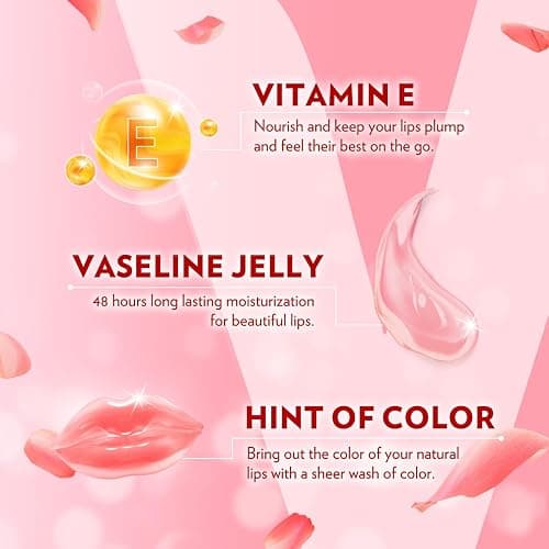 Vaseline Lip Therapy Care Rosy, Fast-Acting Nourishment, Ideal for Chapped, Dry, Cracked, or Damaged Lips, Lip Balm, 2-Pack of 2, 0.16 Oz Each, 4 Lip Balms thumbnail 3