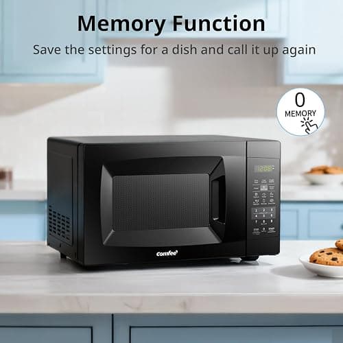 COMFEE' EM720CPL-PMB Countertop Microwave Oven with Sound On/Off, ECO Mode and Easy One-Touch Buttons, 0.7cu.ft, 700W, Black thumbnail 8