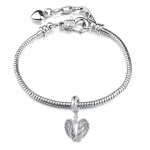 NARTGO Guardian Angel Spread Wings and Soar Charm Compatible with Pandora Charms Bracelets thumbnail 4