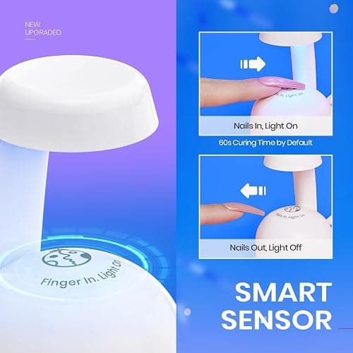 Beetles Mini Uv Light for Gel Nails Flash Curing Innovative with Smart Sensor for Easy and Fast Extension System, Portable Manicure Uv Led Light for Gel Nail Polish Diy thumbnail 3
