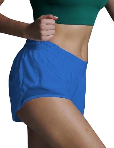 AugIris Athletic Running Shorts for Women with Zipper Pocket Soft Gym Workout Shorts with Mesh Liner Qucky Dry thumbnail 3