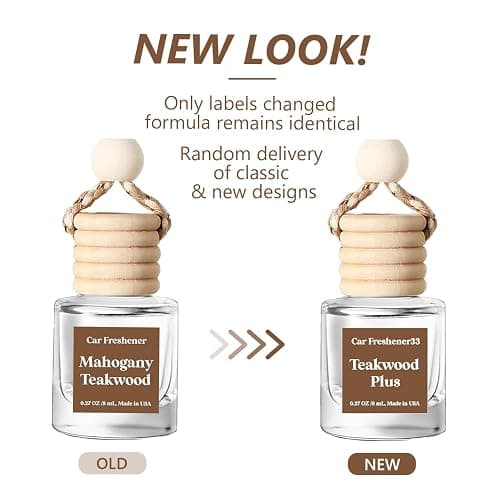 HoogaLife Car Air Freshener Diffuser 2 Pack Hanging Mahogany Teakwood Car Air Freshener for Women 45+ days Long Lasting Fragrance Made in USA (M33) thumbnail 4