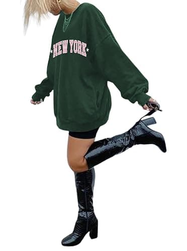 LilyCoco Women's Graphic Sweatshirts Oversized Long Sleeve Sweatshirt Pullover Tops thumbnail 2
