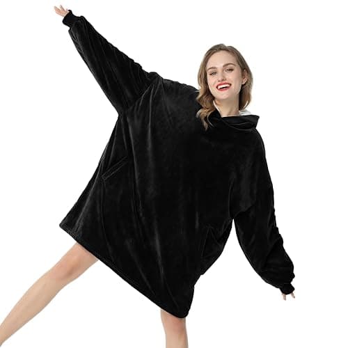 LetsFunny Blanket Hoodie,Oversized Wearable Sherpa Fleece Blanket Sweatshirt,Super Soft Warm Cozy with Giant Pocket,Gifts for Women Men Adults Teenagers Kids, One Size Fits All - Image 1