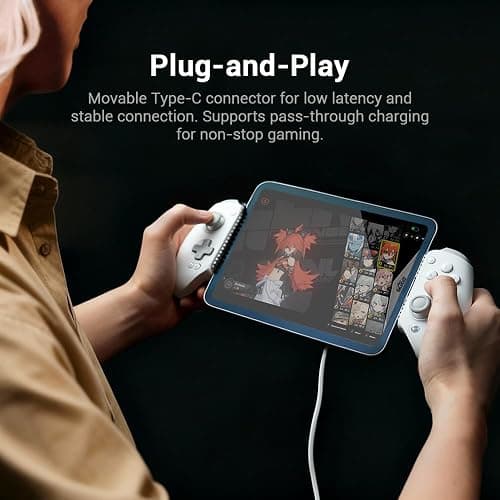 Controller GameSir G8 Plus Mfi per iPhone 15/16/17/iPad Mini e Android, gamepad per iPad con stick/trigger Hall Effect, due pulsanti posteriori, per giocare a Genshin Impact, PUBG Mobile, Minecraft thumbnail 3