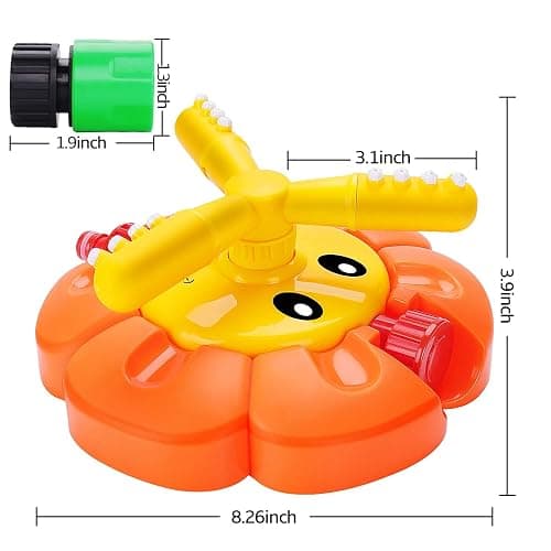 Water Sprinkler for Kids Toddlers Sprinklers with Roating Spray Nozzles Attaches Garden Water Hose Outdoor Play Outside Toys 3-4 Summer Backyard Lawn Game Yard Water Toy for Kids 3-5 4-8 Boy Girl thumbnail 2